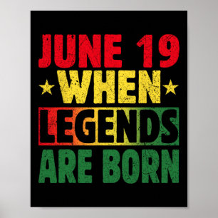 2025 19th Of June Birthday - June 19 Juneteenth Bi Poster