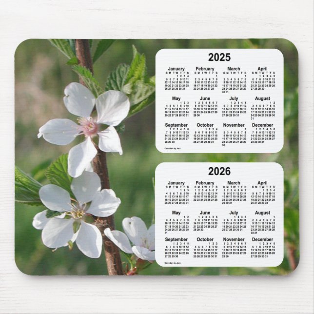 2025-2026 Dogwood 2 Year Calendar by Janz Mouse Mat (Front)