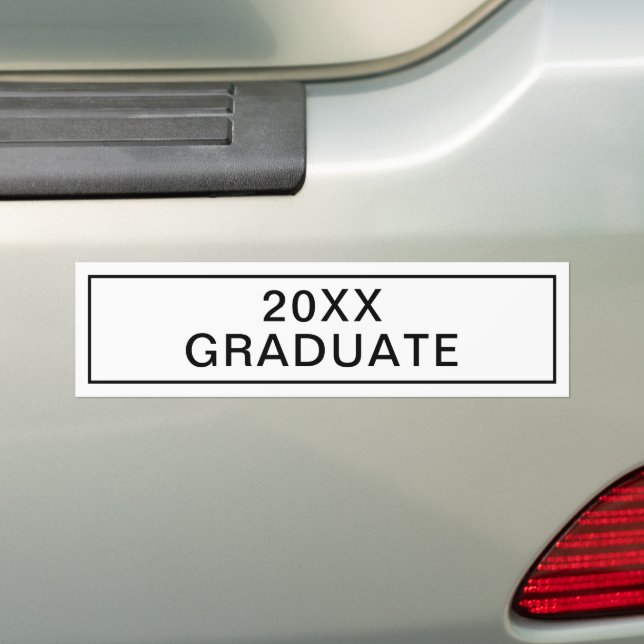 2025 2026 Graduate Customise the Year Graduation Bumper Sticker (On Car)