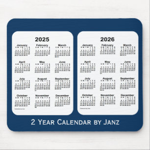 2025-2026 Police Box Blue 2 Year Calendar by Janz Mouse Mat