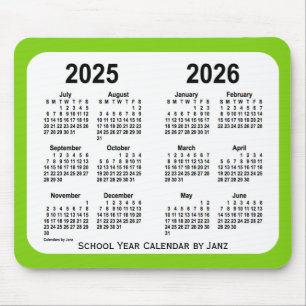 2025-2026 Yellow Green School Calendar by Janz Mouse Mat