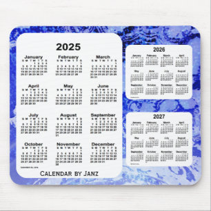 2025-2027 Blue Galaxy 3 Year Calendar by Janz Mouse Mat