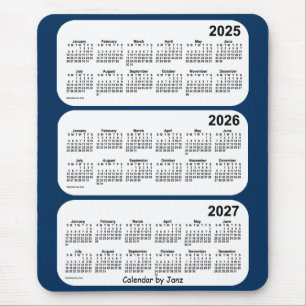 2025-2027 Police Box Blue 3 Year Calendar by Janz Mouse Mat