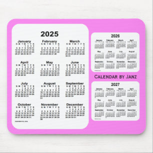 2025-2027 Violet 3 Year Calendar by Janz Mouse Mat