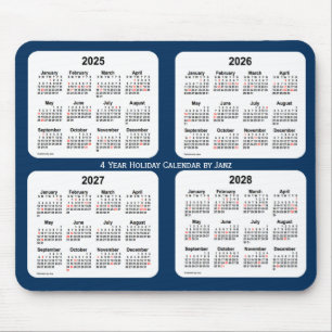 2025-2028 Police Box Blue Holiday Calendar by Janz Mouse Mat