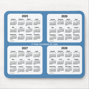 2025-2028 Steel Blue 4 Year Calendar by Janz Mouse Mat