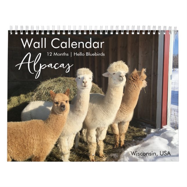 2025 Alpaca Calendar by Hello Bluebirds (Cover)