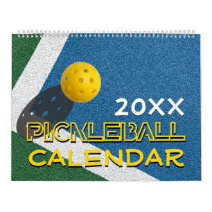 2025 Any Year Customisable PICKLEBALL Calendar