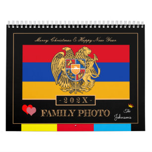 2025 Armenian Flag & Happy New Year, Armenia photo Calendar
