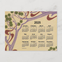 2025 Art Nouveau Mini Calendar by Janz