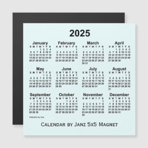 2025 Azure Calendar by Janz 5x5 Magnet