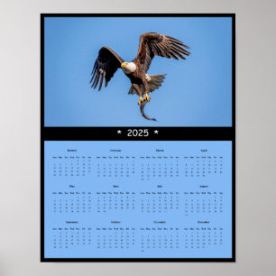 2025 Bald Eagle Wall Calendar Poster