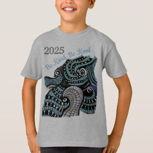 2025 Be Kind Be Kool Dragon Graphic Art Print T-Shirt