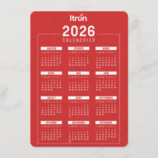 2025 Blue Calendar Enclosure Card