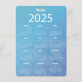 2025 Blue Calendar Enclosure Card