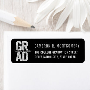 2025 Bold GRAD Grey Typography Graduation Address