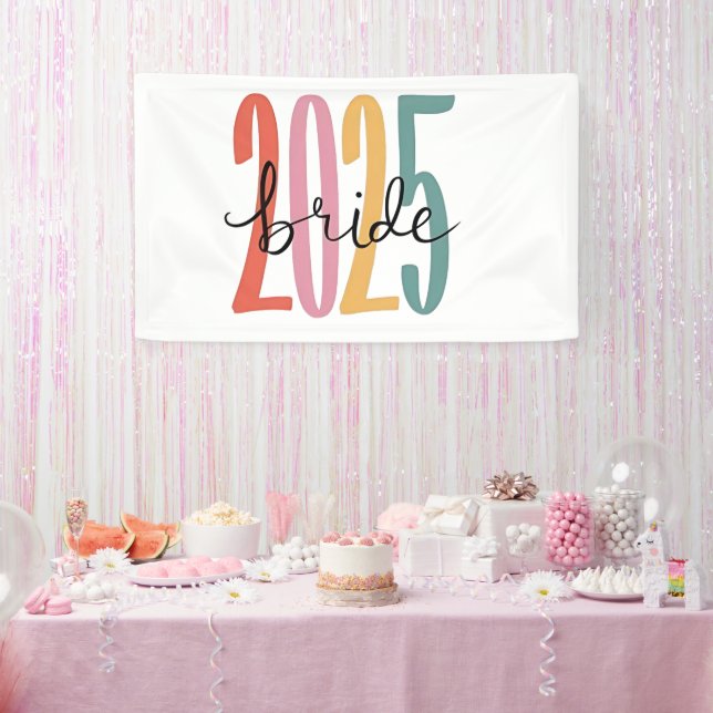 2025 bride  Wedding Announcement Marriage  Banner (Party)
