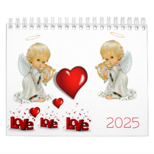 2025 Calendar Angels Love 