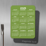 2025 Calendar - Basic Minimal  Magnet<br><div class="desc">2025 calendar - perfect to use in your kitchen or home office. A minimal,  basic 12 month calendar with a solid colour background.</div>