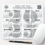 2025 Calendar Business Logo QR code Modern Black Mouse Mat<br><div class="desc">2025 Calendar Business Logo, QR code Modern Black | Grey Minimalist Mouse Pad. All the texts are pre-arranged for you to personalise easily and quickly with your own details. Wish you all a Happy Holidays and an Amazing New Year! For many other card designs, please visit : (Business Holiday Cards)...</div>