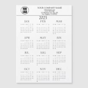 2025 Calendar Business Logo Text Any background