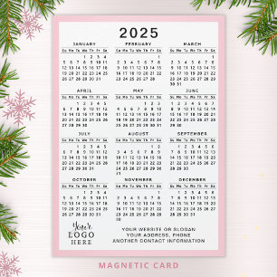 2025 Calendar Company Logo Custom Business Magnet