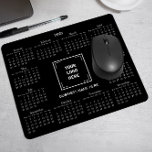 2025 CALENDAR CORPORATE BUSINESS LOGO BLACK MOUSE MAT<br><div class="desc">Design your own custom 2025 calendar mouse pad featuring your company logo. It's a perfect promotional giveaway or corporate gift for clients, vendors, employees, and other valued individuals. The calendar is elegantly displayed with a sophisticated serif font, ensuring clarity and professionalism, while the layout keeps all 12 months visible at...</div>