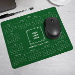 2025 CALENDAR CORPORATE BUSINESS LOGO GREEN MOUSE MAT<br><div class="desc">Design your own custom 2025 calendar mouse pad featuring your company logo. It's a perfect promotional giveaway or corporate gift for clients, vendors, employees, and other valued individuals. The calendar is elegantly displayed with a sophisticated serif font, ensuring clarity and professionalism, while the layout keeps all 12 months visible at...</div>