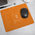 2025 CALENDAR CORPORATE BUSINESS LOGO ORANGE MOUSE MAT<br><div class="desc">Design your own custom 2025 calendar mouse pad featuring your company logo. It's a perfect promotional giveaway or corporate gift for clients, vendors, employees, and other valued individuals. The calendar is elegantly displayed with a sophisticated serif font, ensuring clarity and professionalism, while the layout keeps all 12 months visible at...</div>
