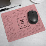 2025 CALENDAR CORPORATE BUSINESS LOGO PINK MOUSE MAT<br><div class="desc">Design your own custom 2025 calendar mouse pad featuring your company logo. It's a perfect promotional giveaway or corporate gift for clients, vendors, employees, and other valued individuals. The calendar is elegantly displayed with a sophisticated serif font, ensuring clarity and professionalism, while the layout keeps all 12 months visible at...</div>