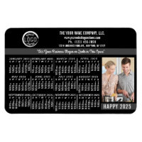 2025 Calendar Custom Business Logo Name Photo Blk