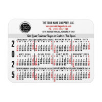 2025 Calendar Custom Business Logo Name White Easy
