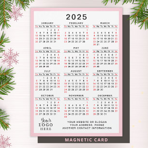 2025 Calendar Custom Company Logo Business Magnet