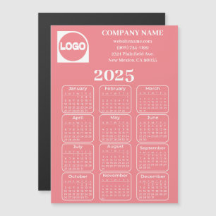 2025 Calendar Custom Company Name & Logo Magnet