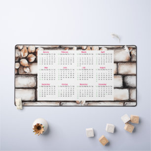 2025 Calendar Desk Mat