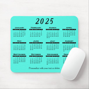2025 Calendar DIY Background Colour - Year Mouse Mat