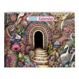 2025 Calendar Doodle Caves Art Calendar