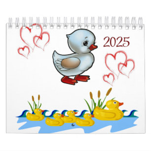 2025 Calendar Duck Floral 
