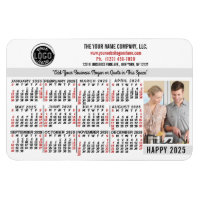 2025 Calendar Easy Custom Business Logo Name Photo