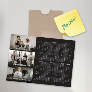 2025 Calendar Holiday New Year Magnetic Photo Card