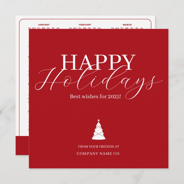 2025 Calendar Logo Business Card (Front/Back)