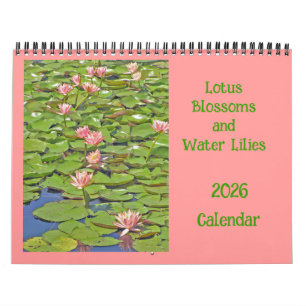 2025 CALENDAR, "LOTUS BLOSSOMS & Water Lilies Calendar