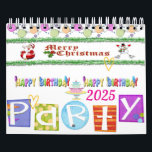 2025 Calendar Merry Christmas Happy Birthday<br><div class="desc">2025</div>