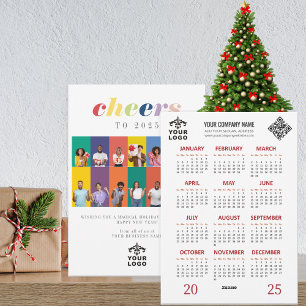 2025 Calendar Modern Holiday New Year Photo Card