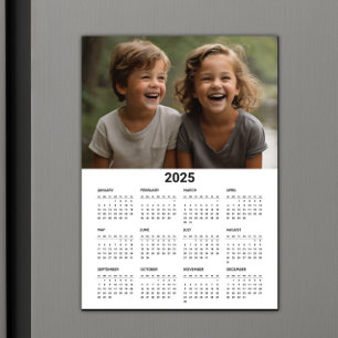 2025 Calendar Modern Minimalist Family Photo Card