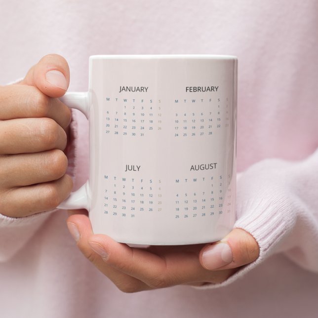 2025 Calendar Mug | Soft Pastel Pink |  (Creator Uploaded)