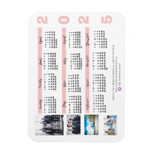 2025 Calendar Photo Christmas New Year Corporate Magnet