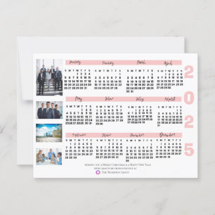 2025 Calendar Photo Christmas New Year Corporate Postcard