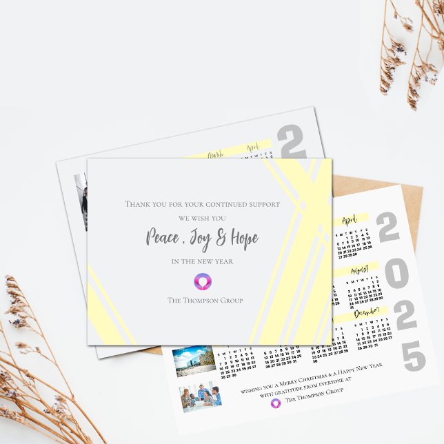 2025 Calendar Photo Corporate Christmas New Year Postcard (2025 Calendar Photo Corporate Christmas New Year Postcard)