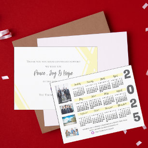 2025 Calendar Photo Corporate Christmas New Year Postcard